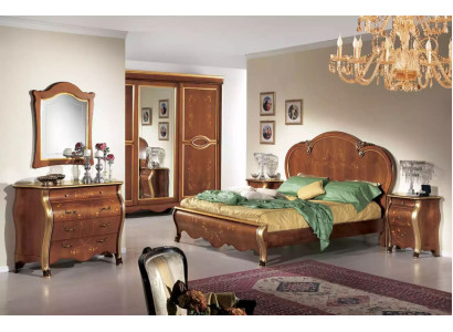 Chambre complète avec lit 2x tables de chevet Armoire Commode